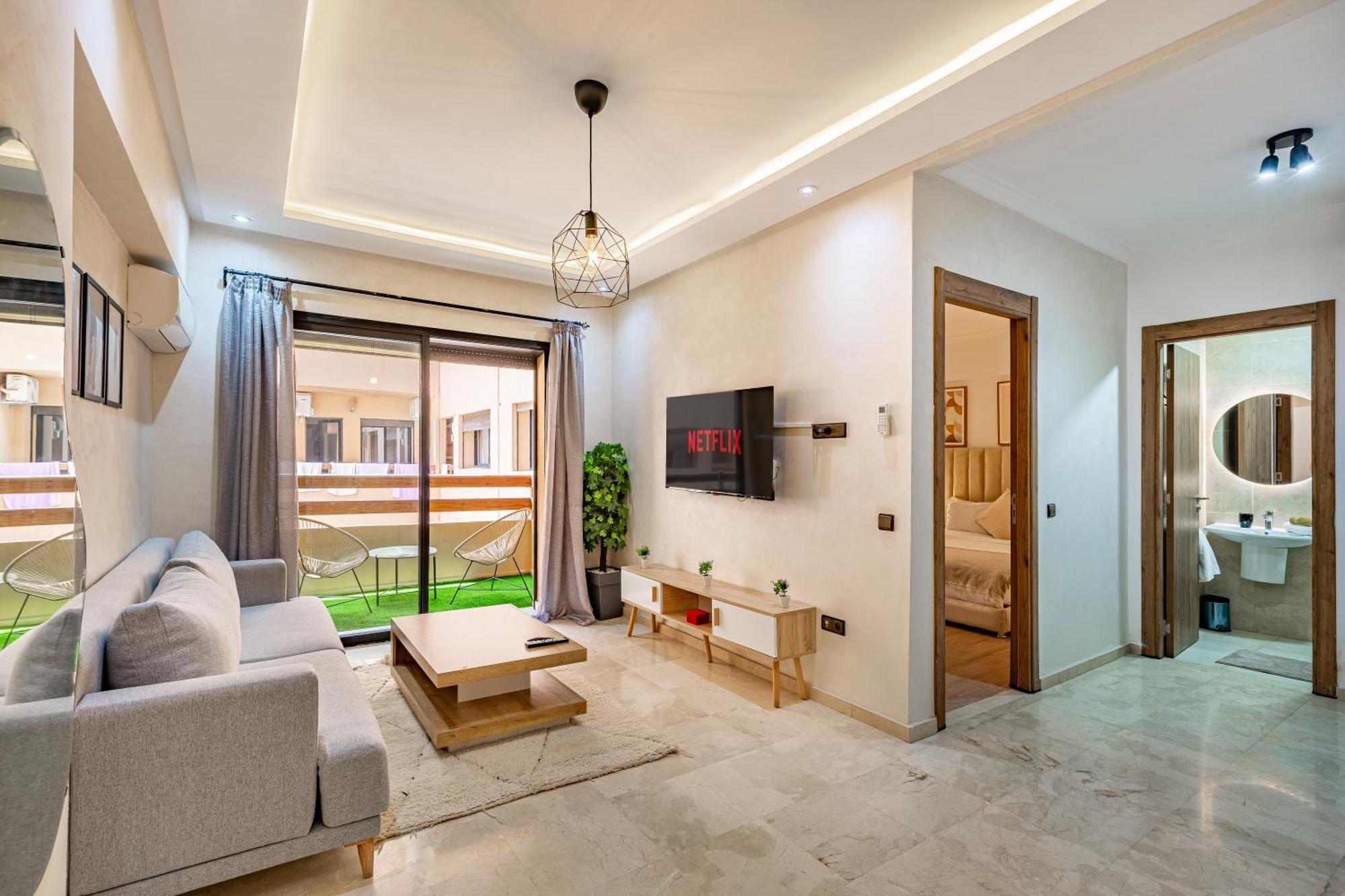 Jolie & Luxueux Appart A Gueliz - 100% Equipe Marrakesch Exterior foto